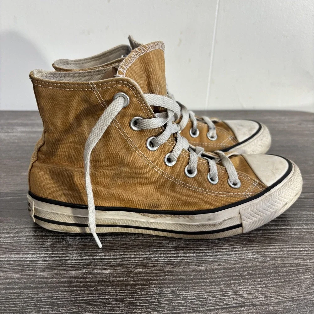 Converse Shoes Mens Size 4 Brown Canvas Chuck Taylor All Star High Top Sneaker